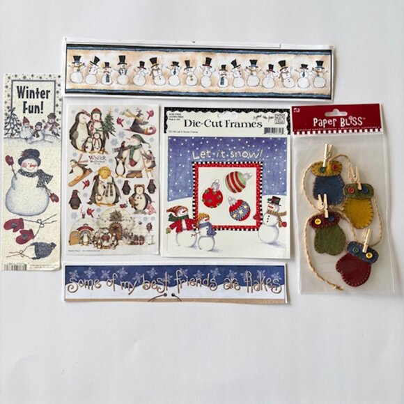Christmas Scrapbook Crafting Junk Journaling Stickers Diecuts Embellishments - Picture 2 of 12